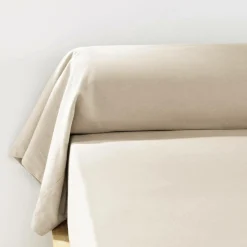 Taie D'Oreiller, Traversin|EMINZA Taie de traversin flanelle de coton (L185 cm) Nina Beige