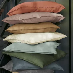 Taie D'Oreiller, Traversin|EMINZA Taie de traversin lyocell Tencel™ lavé (27 x 185 cm) Olivia Vert Eucalyptus