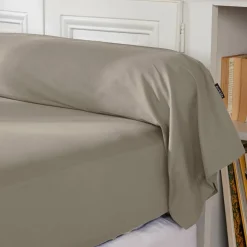 Taie D'Oreiller, Traversin|EMINZA Taie de traversin percale de coton (L185 cm) Cali Taupe