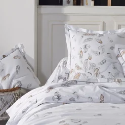 Taie D'Oreiller, Traversin|TRADILINGE Taie de traversin percale de coton (L200 cm) Plumes e Gris