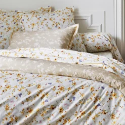 Taie D'Oreiller, Traversin|TRADILINGE Taie de traversin percale de coton (L200 cm) Bel amour Jaune