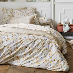 Taie D'Oreiller, Traversin|TRADILINGE Taie de traversin percale de coton (L200 cm) Bel amour Jaune