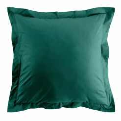 Taie D'Oreiller, Traversin|DOUCEUR D'INTERIEUR Taie d'oreiller carrée coton bio (63 x 63 cm) Biolina Vert émeraude