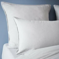 Taie D'Oreiller, Traversin|EMINZA Taie d'oreiller carrée flanelle de coton (63 x 63 cm) Théa Gris clair