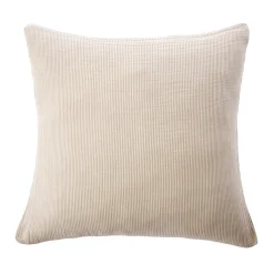 Taie D'Oreiller, Traversin|EMINZA Taie d'oreiller Carrée gaze de coton (80 x 80 cm) Gaïa rayures Ficelle Rayure Ficelle