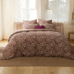 Taie D'Oreiller, Traversin|EMINZA Taie d'oreiller carrée gaze de coton (60 x 60 cm) Constance Camel