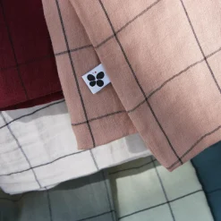 Taie D'Oreiller, Traversin|EMINZA Taie d'oreiller carrée gaze de coton (60 x 60 cm) Gaïa Match Bleu nuit