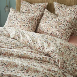 Taie D'Oreiller, Traversin|EMINZA Taie d'oreiller carrée gaze de coton (60 x 60 cm) Constance pampa Beige