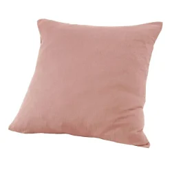 Taie D'Oreiller, Traversin|EMINZA Taie d'oreiller carrée gaze de coton (60 x 60 cm) Gaïa Rose Pêche