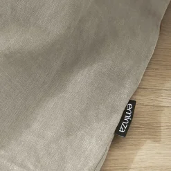 Taie D'Oreiller, Traversin|EMINZA Taie d'oreiller carrée lin lavé (80 x 80 cm) Louise Beige