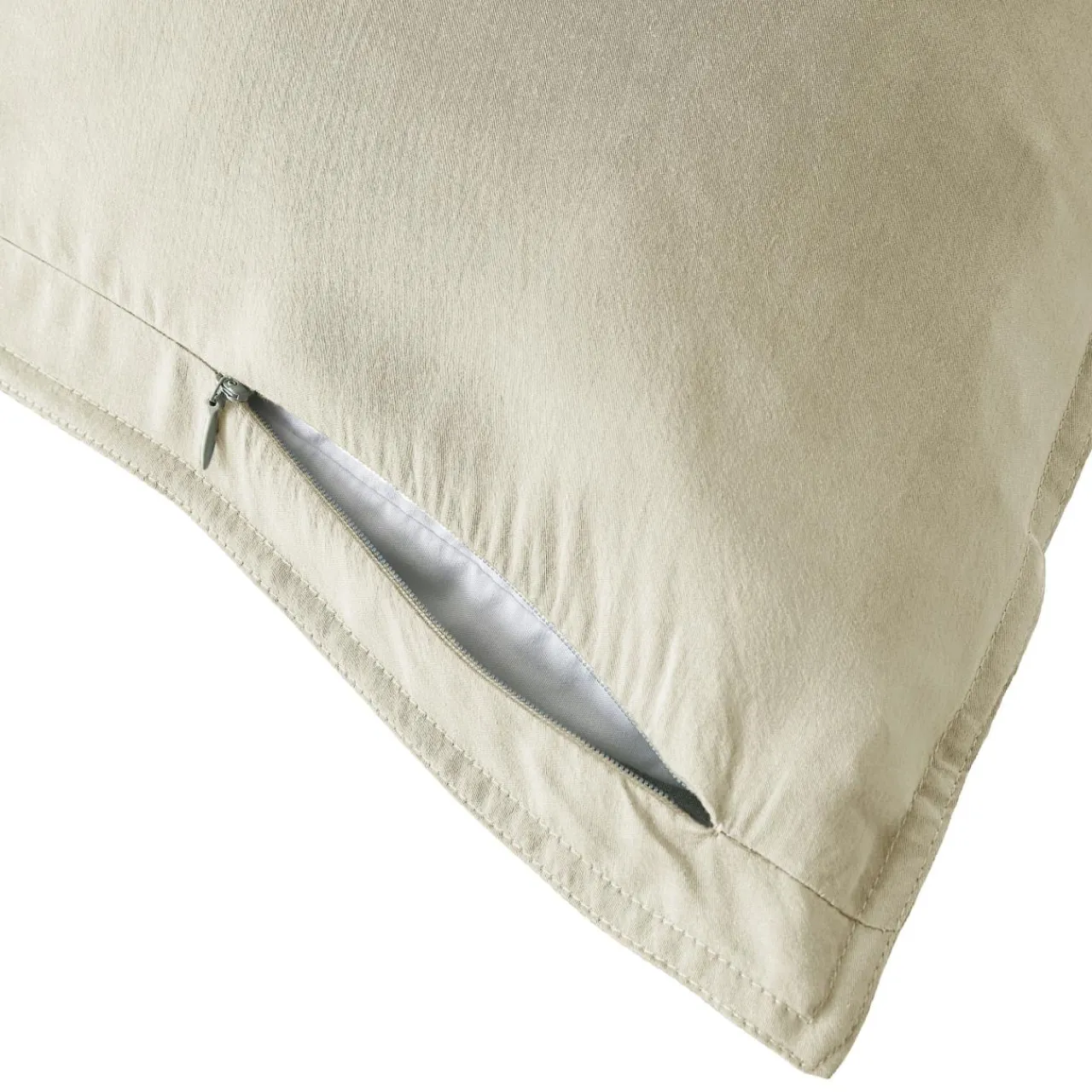 Taie D'Oreiller, Traversin|EMINZA Taie d'oreiller carrée lyocell Tencel™ lavé (80 x 80 cm) Olivia pampa Beige