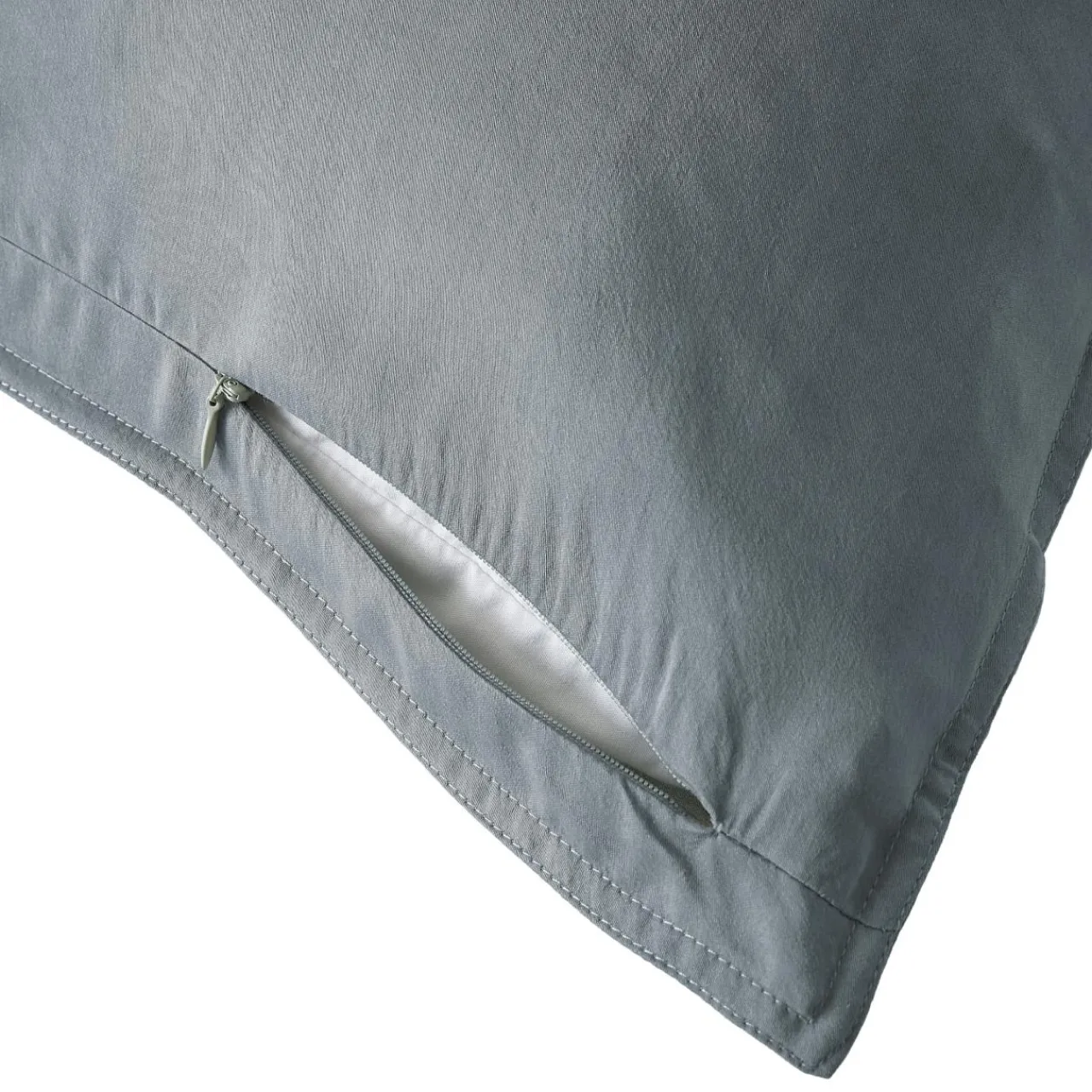 Taie D'Oreiller, Traversin|EMINZA Taie d'oreiller carrée lyocell Tencel™ lavé (80 x 80 cm) Olivia stone Bleu