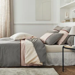 Taie D'Oreiller, Traversin|TRADILINGE Taie d'oreiller carrée percale de coton (65 x 65 cm) Gabin Multicolore