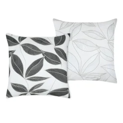 Taie D'Oreiller, Traversin|STOF Taie d'oreiller carrée percale de coton (63 x 63 cm) Matisse e Gris