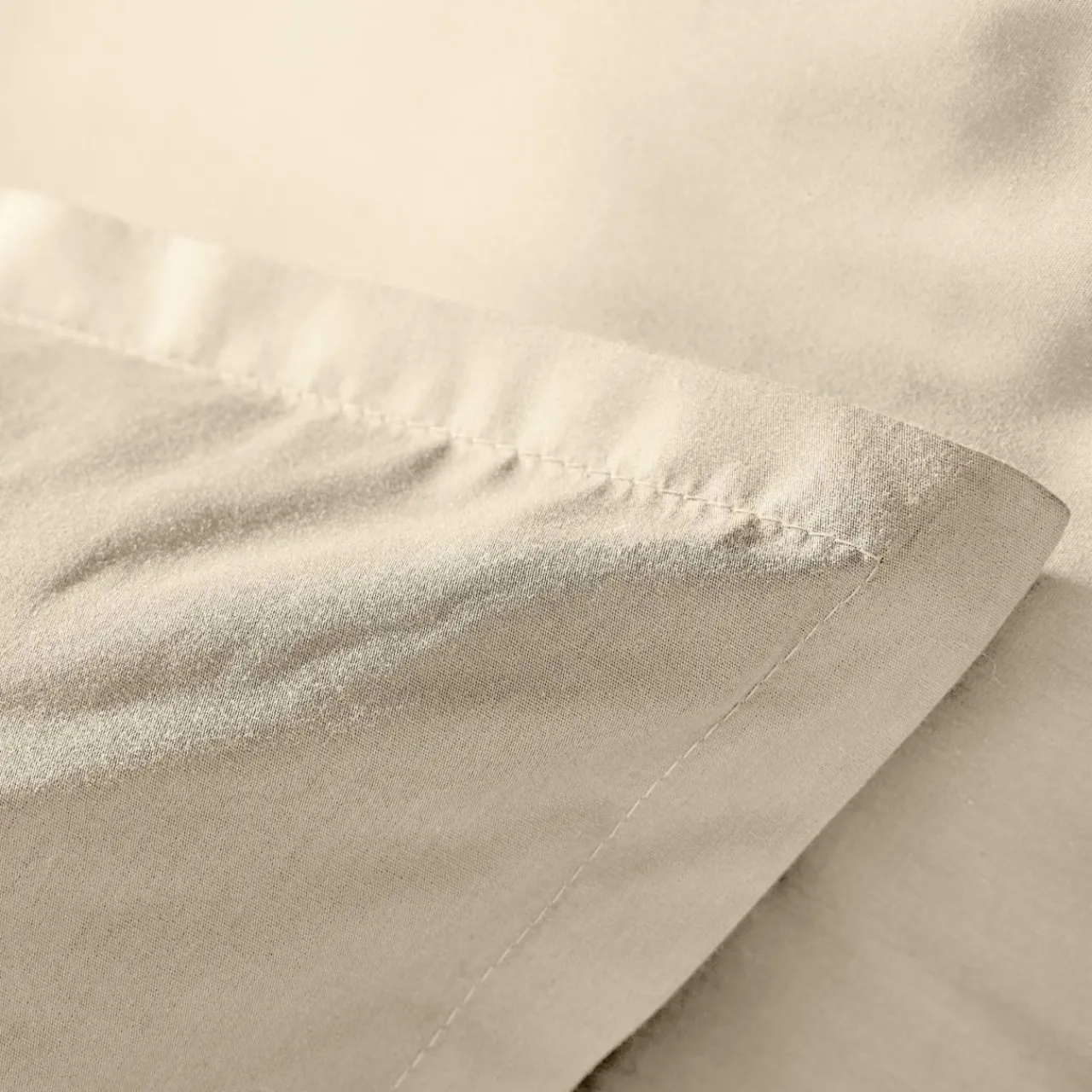 Taie D'Oreiller, Traversin|EMINZA Taie d'oreiller carrée percale de coton (80 x 80 cm) Cali Beige