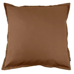 Taie D'Oreiller, Traversin|EMINZA Taie d'oreiller carrée percale de coton (80 x 80 cm) Cali Marron Chocolat