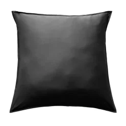 Taie D'Oreiller, Traversin|EMINZA Taie d'oreiller carrée satin de bambou (80 x 80 cm) Sienna Noir