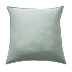 Taie D'Oreiller, Traversin|EMINZA Taie d'oreiller carrée satin de bambou (80 x 80 cm) Sienna Vert Eucalyptus