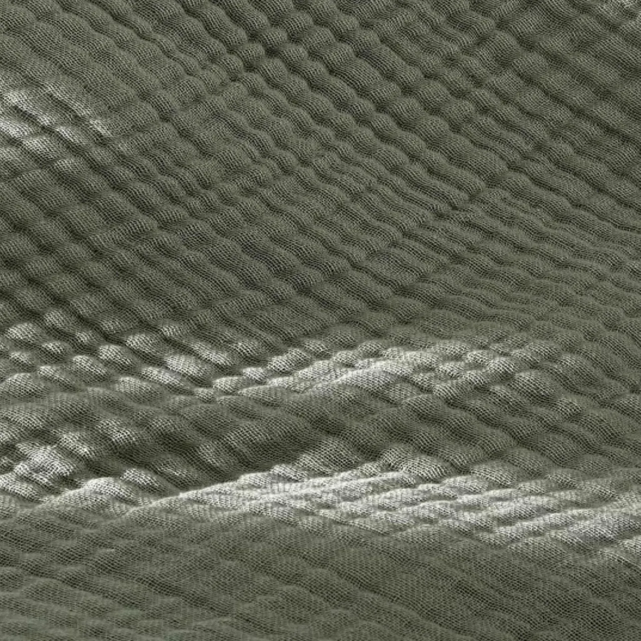 Taie D'Oreiller, Traversin|EMINZA Taie d'oreiller quadruple gaze de coton (80 x 80 cm) Victoria x Gaïa Vert romarin