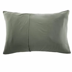 Taie D'Oreiller, Traversin|EMINZA Taie d'oreiller quadruple gaze de coton ( 50 x 70 cm) Victoria x Gaïa Vert romarin