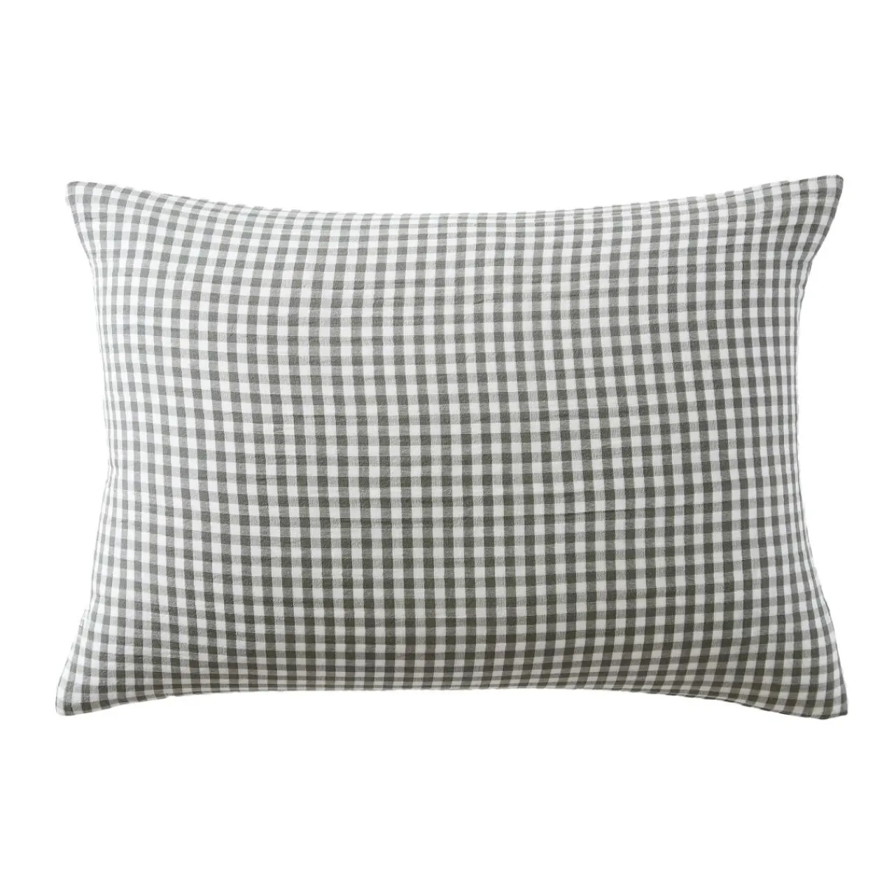 Taie D'Oreiller, Traversin|EMINZA Taie d'oreiller rectangulaire gaze de coton (50 x 80 cm) Gaïa Vichy Vert romarin Vichy romarin