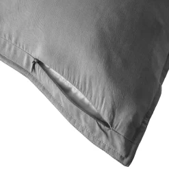 Taie D'Oreiller, Traversin|EMINZA Taie d'oreiller rectangulaire lyocell Tencel™ lavé (50 x 80 cm) Olivia granit Gris