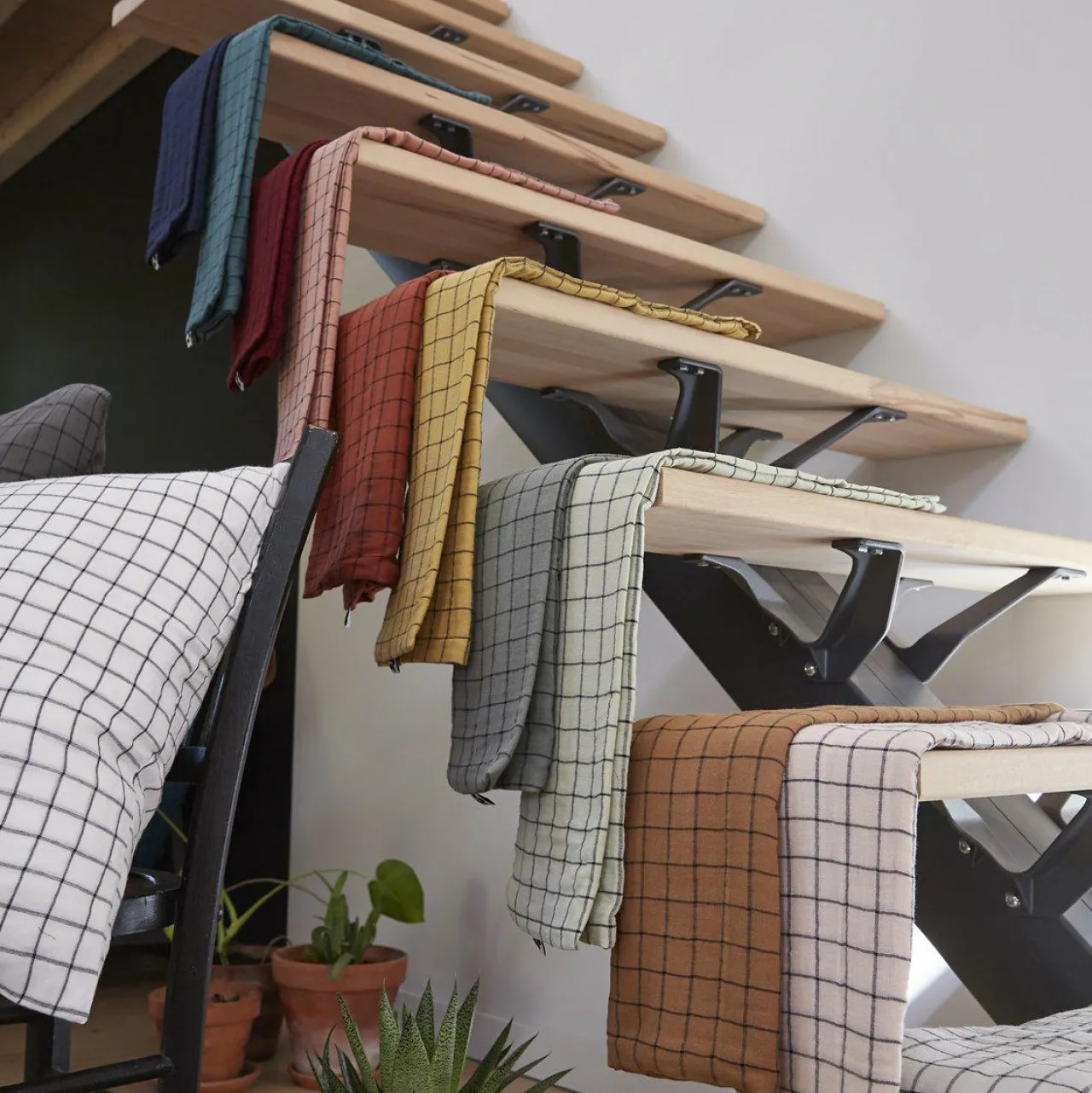 Taie D'Oreiller, Traversin|EMINZA Taie d'oreiller rectangulaire gaze de coton (50 x 70 cm) Gaïa Mix Rose poudré