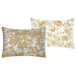 Taie D'Oreiller, Traversin|STOF Taie d'oreiller rectangulaire percale de coton (50 x 70 cm) Jacinthe Jaune moutarde