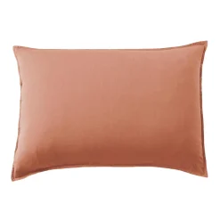 Taie D'Oreiller, Traversin|EMINZA Taie d'oreiller rectangulaire lyocell Tencel™ lavé (50 x 80 cm) Olivia Terracotta