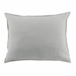 Taie D'Oreiller, Traversin|EMINZA Taie d'oreiller rectangulaire flanelle de coton (50 x 70 cm) Nina Gris clair