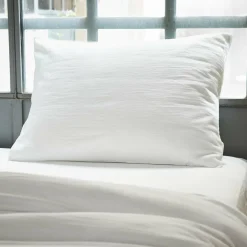 Taie D'Oreiller, Traversin|EMINZA Taie d'oreiller rectangulaire gaze de coton (50 x 70 cm) Gaïa chantilly Blanc