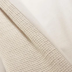 Taie D'Oreiller, Traversin|EMINZA Taie d'oreiller rectangulaire coton nid d'abeille (50 x 70 cm) Eva Beige