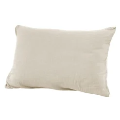 Taie D'Oreiller, Traversin|EMINZA Taie d'oreiller rectangulaire gaze de coton (50 x 80 cm) Gaïa pampa Beige