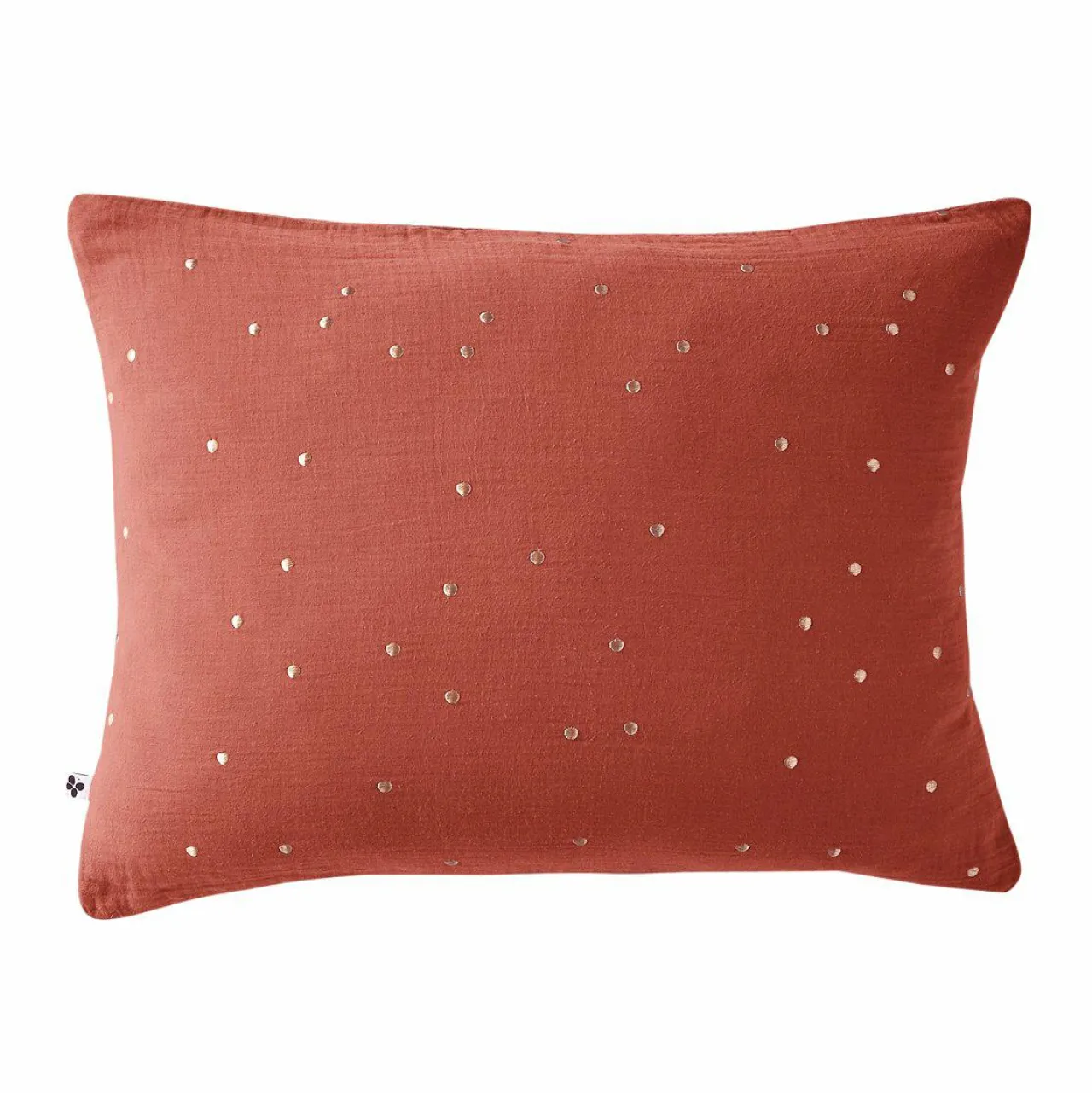 Taie D'Oreiller, Traversin|EMINZA Taie d'oreiller rectangulaire gaze de coton (50 x 70 cm) Gaïa Chic Terracotta