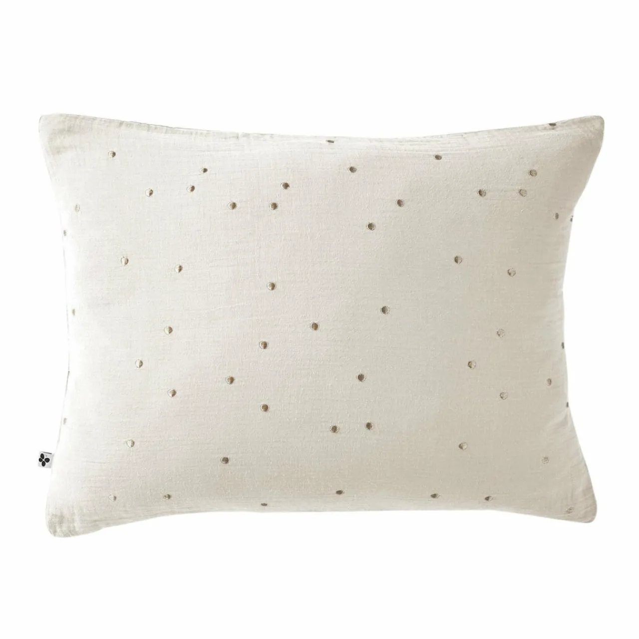 Taie D'Oreiller, Traversin|EMINZA Taie d'oreiller rectangulaire gaze de coton (50 x 70 cm) Gaïa Chic pampa Beige