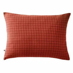 Taie D'Oreiller, Traversin|EMINZA Taie d'oreiller rectangulaire gaze de coton (50 x 70 cm) Gaïa Mix Terracotta