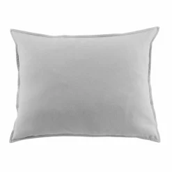 Taie D'Oreiller, Traversin|EMINZA Taie d'oreiller rectangulaire flanelle de coton (50 x 70 cm) Théa Gris clair