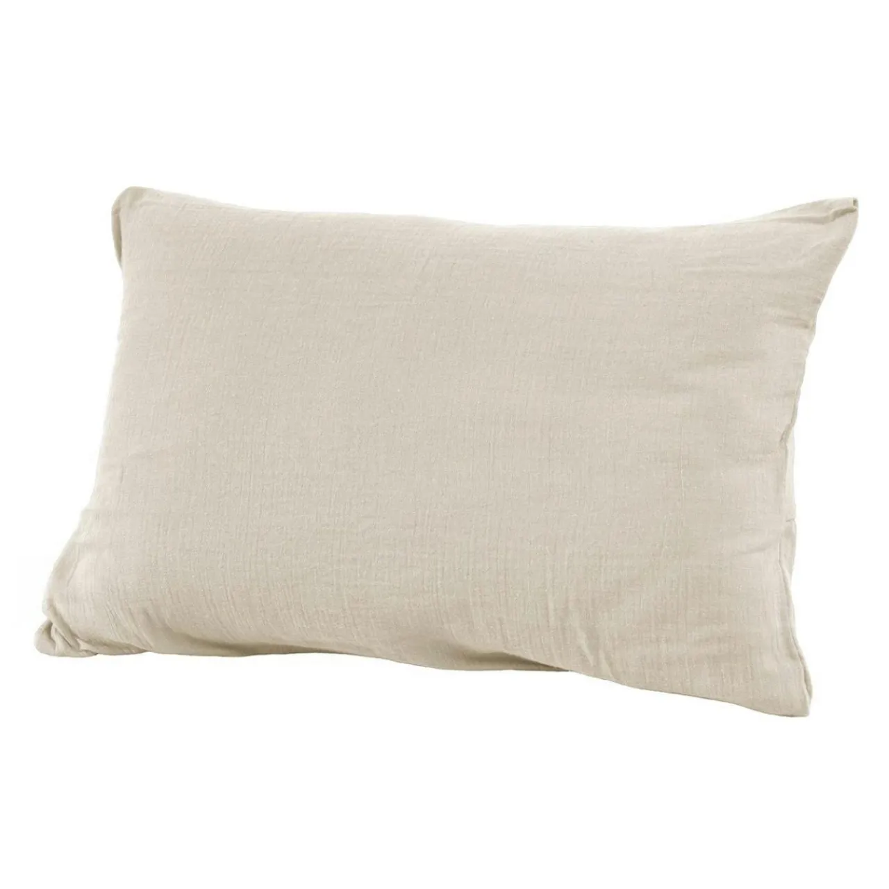 Taie D'Oreiller, Traversin|EMINZA Taie d'oreiller rectangulaire gaze de coton (50 x 70 cm) Gaïa pampa Beige