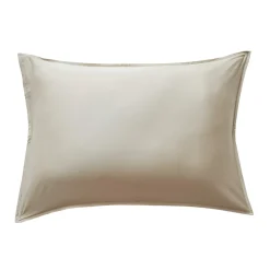 Taie D'Oreiller, Traversin|EMINZA Taie d'oreiller rectangulaire satin de bambou (50 x 70 cm) Sienna Beige