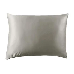 Taie D'Oreiller, Traversin|EMINZA Taie d'oreiller rectangulaire soie de mûrier (50 x 70 cm) Mizuki Gris clair