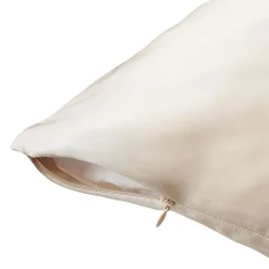 Taie D'Oreiller, Traversin|EMINZA Taie d'oreiller rectangulaire soie de mûrier (50 x 80 cm) Mizuki pampa Beige