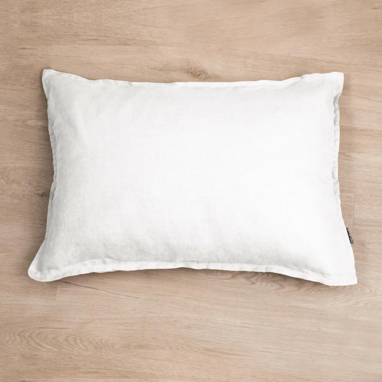 Taie D'Oreiller, Traversin|EMINZA Taie d'oreiller rectangulaire lin lavé (50 x 70 cm) Louise he Blanc