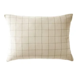 Taie D'Oreiller, Traversin|EMINZA Taie d'oreiller rectangulaire gaze de coton (50 x 70 cm) Gaïa Match pampa Beige