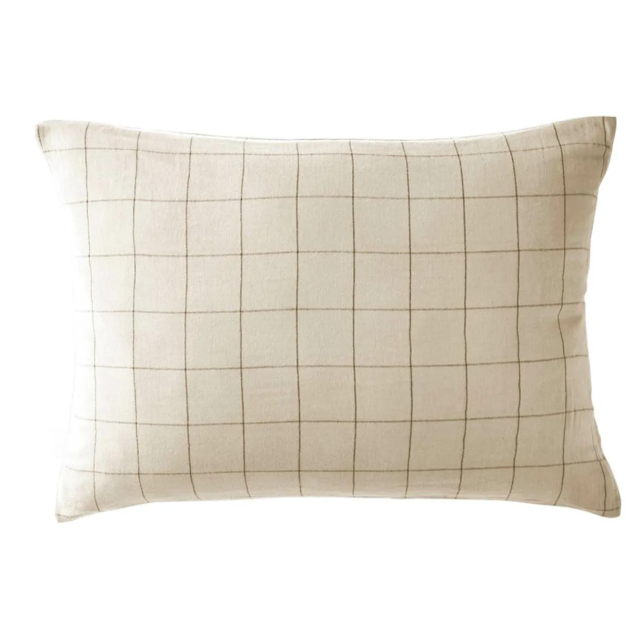 Taie D'Oreiller, Traversin|EMINZA Taie d'oreiller rectangulaire gaze de coton (50 x 70 cm) Gaïa Match pampa Beige