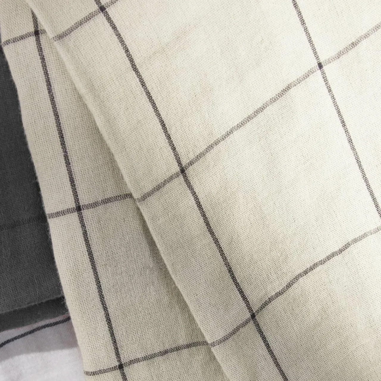 Taie D'Oreiller, Traversin|EMINZA Taie d'oreiller rectangulaire gaze de coton (50 x 70 cm) Gaïa Match pampa Beige