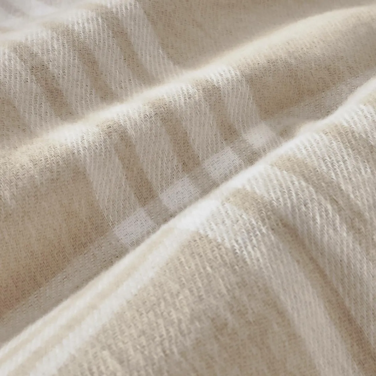 Taie D'Oreiller, Traversin|EMINZA Taie d'oreiller rectangulaire flanelle de coton (50 x 70 cm) Nina carreaux Beige Carreau Beige