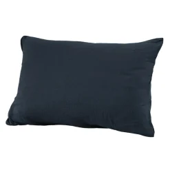 Taie D'Oreiller, Traversin|EMINZA Taie d'oreiller rectangulaire gaze de coton (50 x 80 cm) Gaïa Bleu nuit