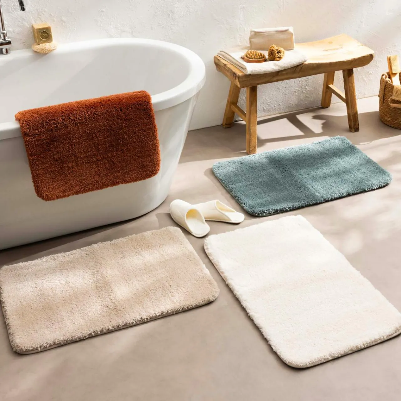 Linge De Bain|Tapis De Bain|douceur d'intu017drieur Tapis de bain absorbant (50 x 80 cm) Maël Beige