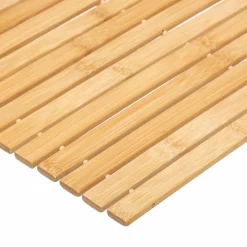 Tapis Salle De Bain/Wc|ATMOSPHERA Tapis de bain caillebotis à rouler bambou (60 x 40 cm) Leo Beige