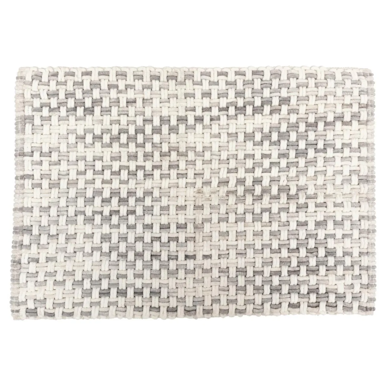 Linge De Bain|Tapis De Bain|5 Five Simply Smart Tapis de bain coton (50 x 75 cm) Tresse Gris